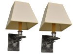 5001 Pewterized Sconce with Square Shades