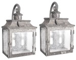 80496 Rustic Iron Lantern Wall Light